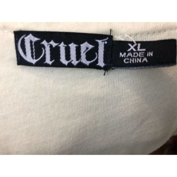 Cruel Tank Top XL Sleeveless Lace Embroidery Summer Flowy Yellow - Picture 3 of 4